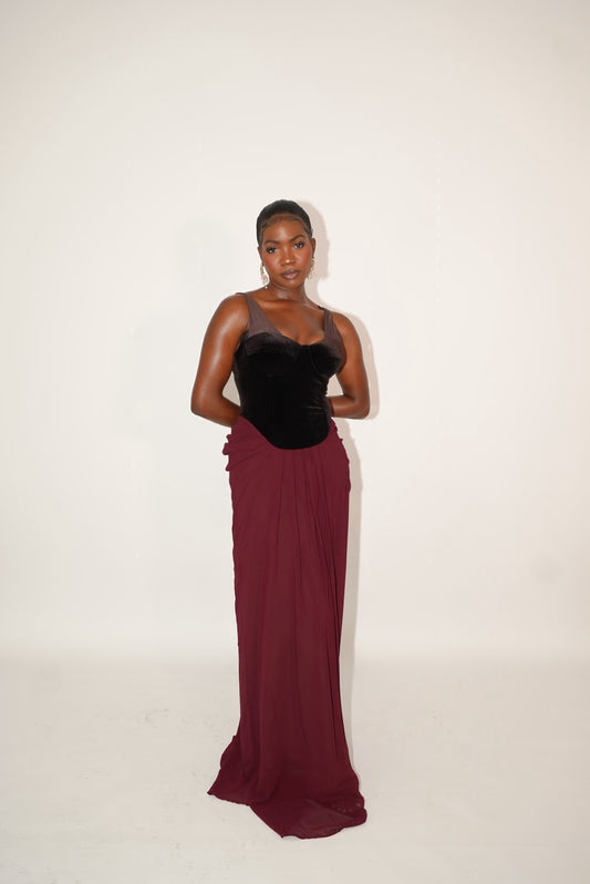The Velvet & Wine Gown